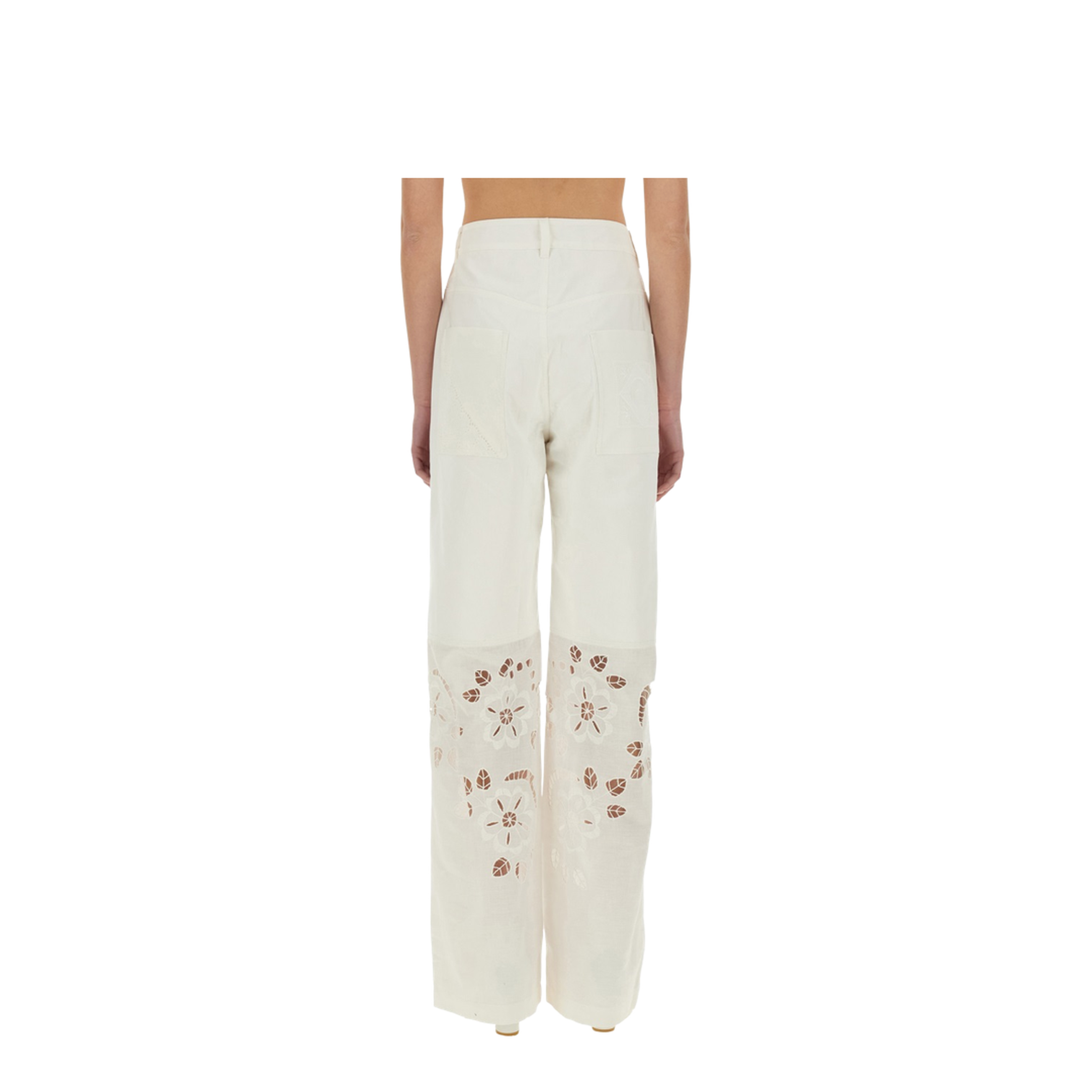 MAYFEYR - Marine Serre - Upcycled Linen Pants - UPA056AUWOV0007WH10