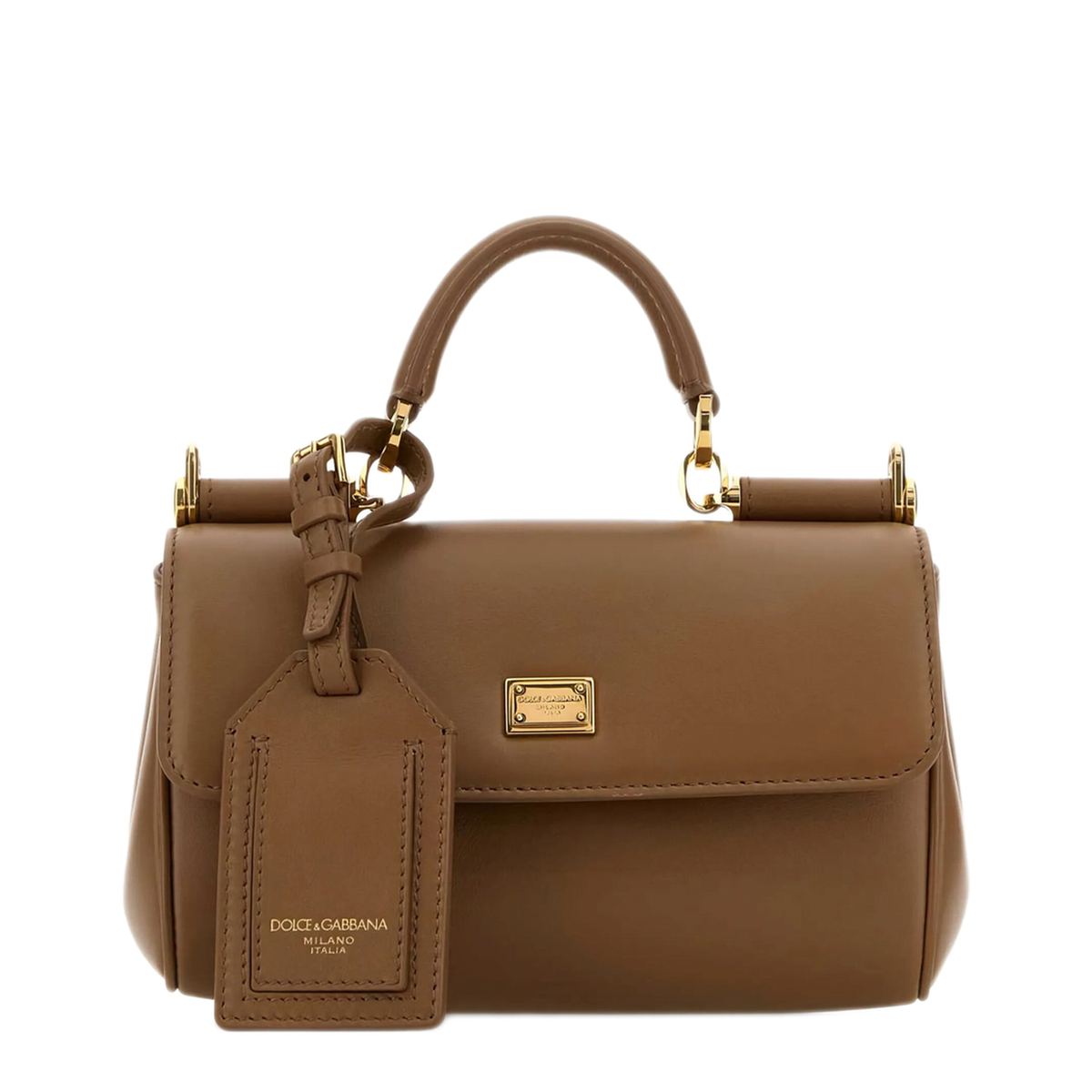 My Sicily Mini Plongé Calfskin Handbag - Brown