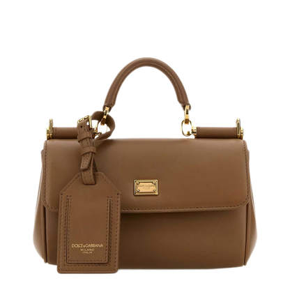 My Sicily Mini Plongé Calfskin Handbag - Brown