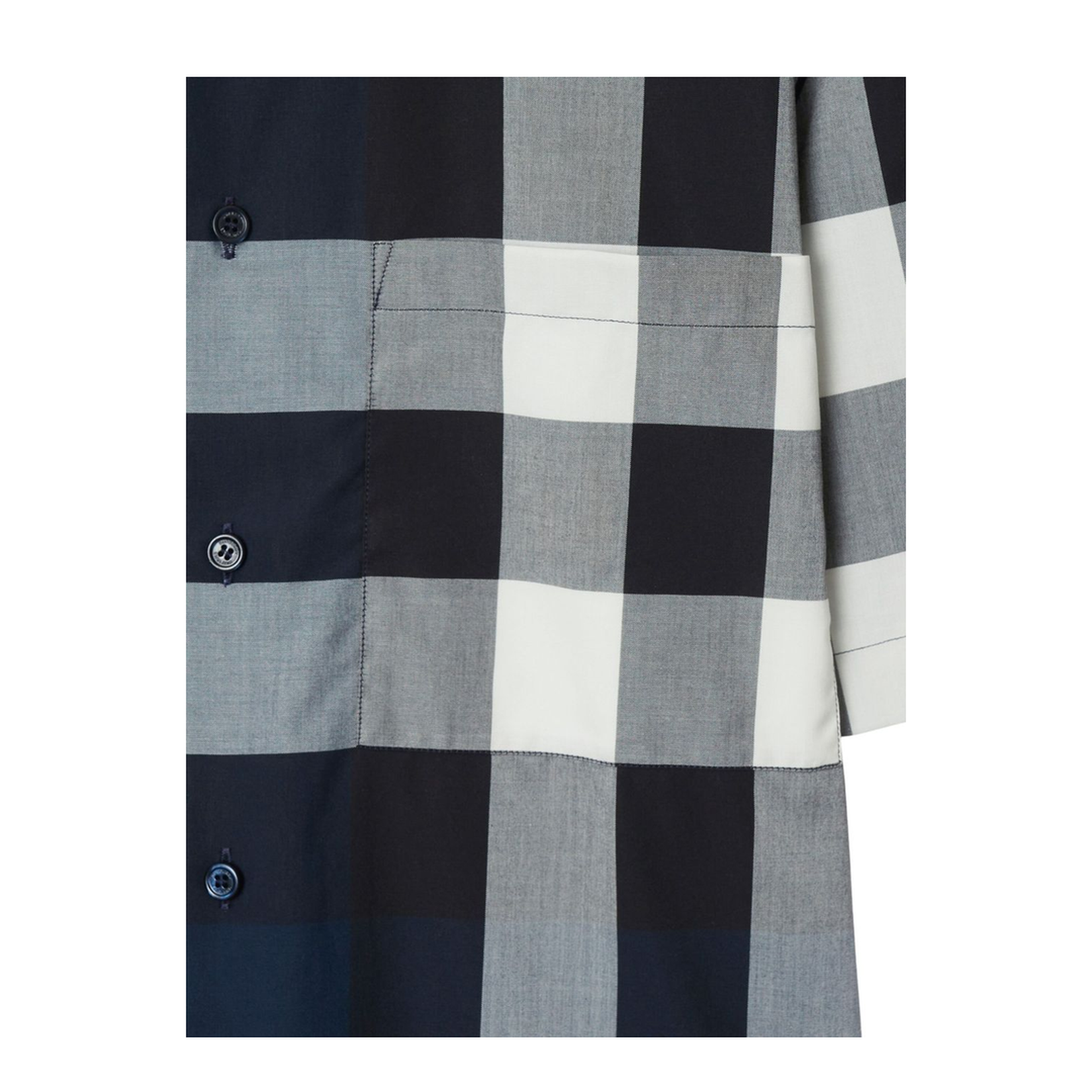 Check Cotton Shirt - Blue