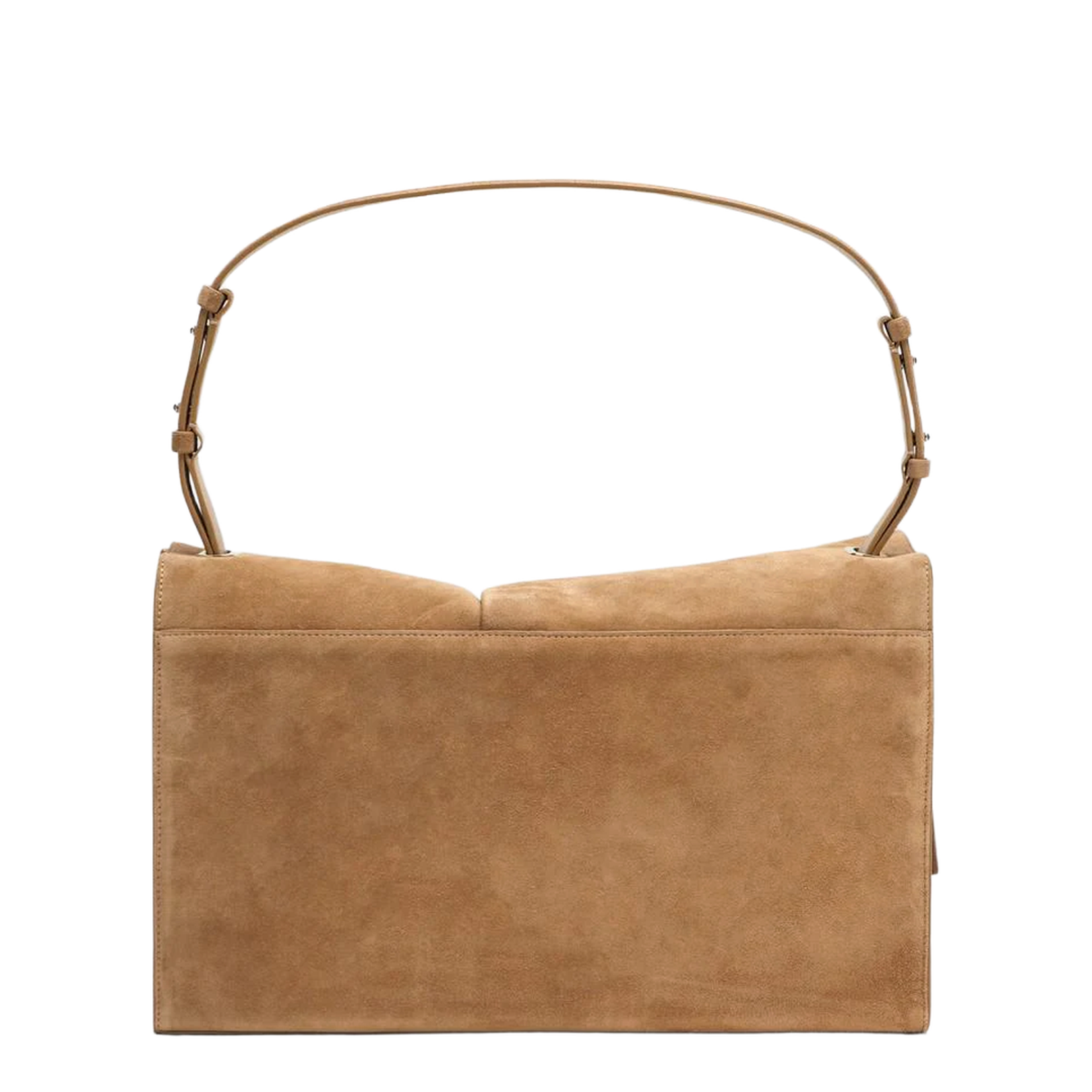 Small Shoulder Bag in Beige Suede