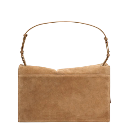 Small Shoulder Bag in Beige Suede