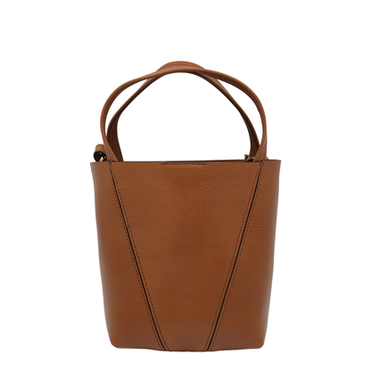 Small Spin Tote Bag in Grained Leather