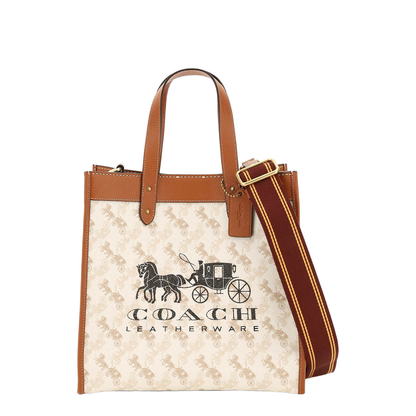 Field Tote with Horse and Carriage Print