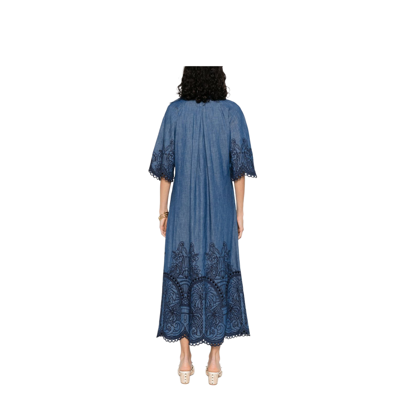 Coco Embroidered Denim Dress