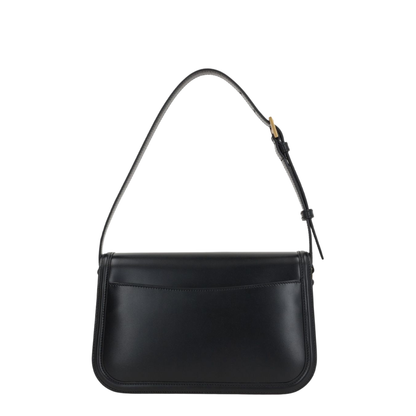 Solferino Medium Leather Shoulder Bag - Black