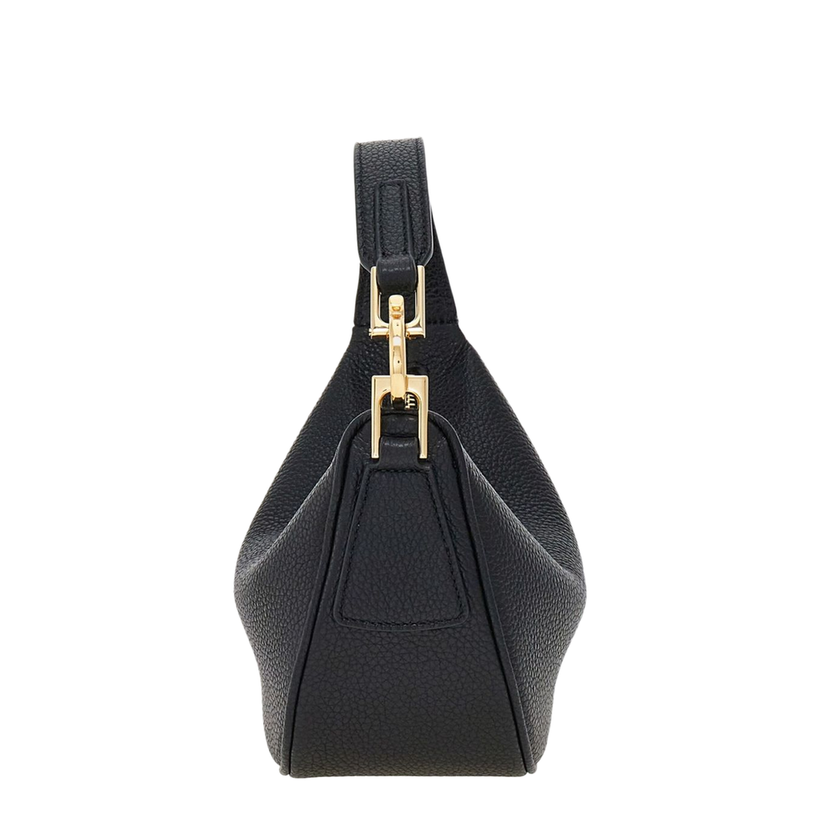 Black Top Zip Fastening Shoulder Bag