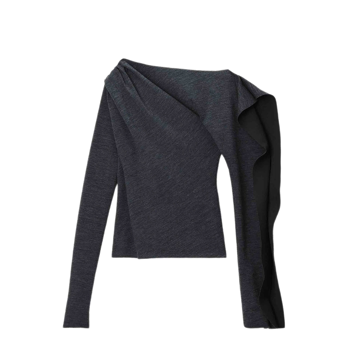 MAYFEYR - Alexander Wang - Asymmetrical Top With Open Shoulders And Ruffles - 1CC4261403010