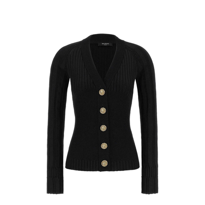 Button Cardigan Black