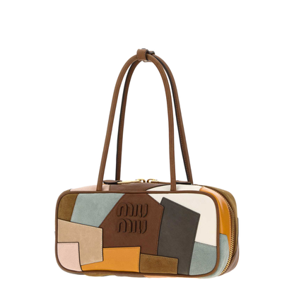 MAYFEYR - Miu Miu - Multicolor Leather And Suede Shoulder Bag - 5BB173VOWO2IFMF0316