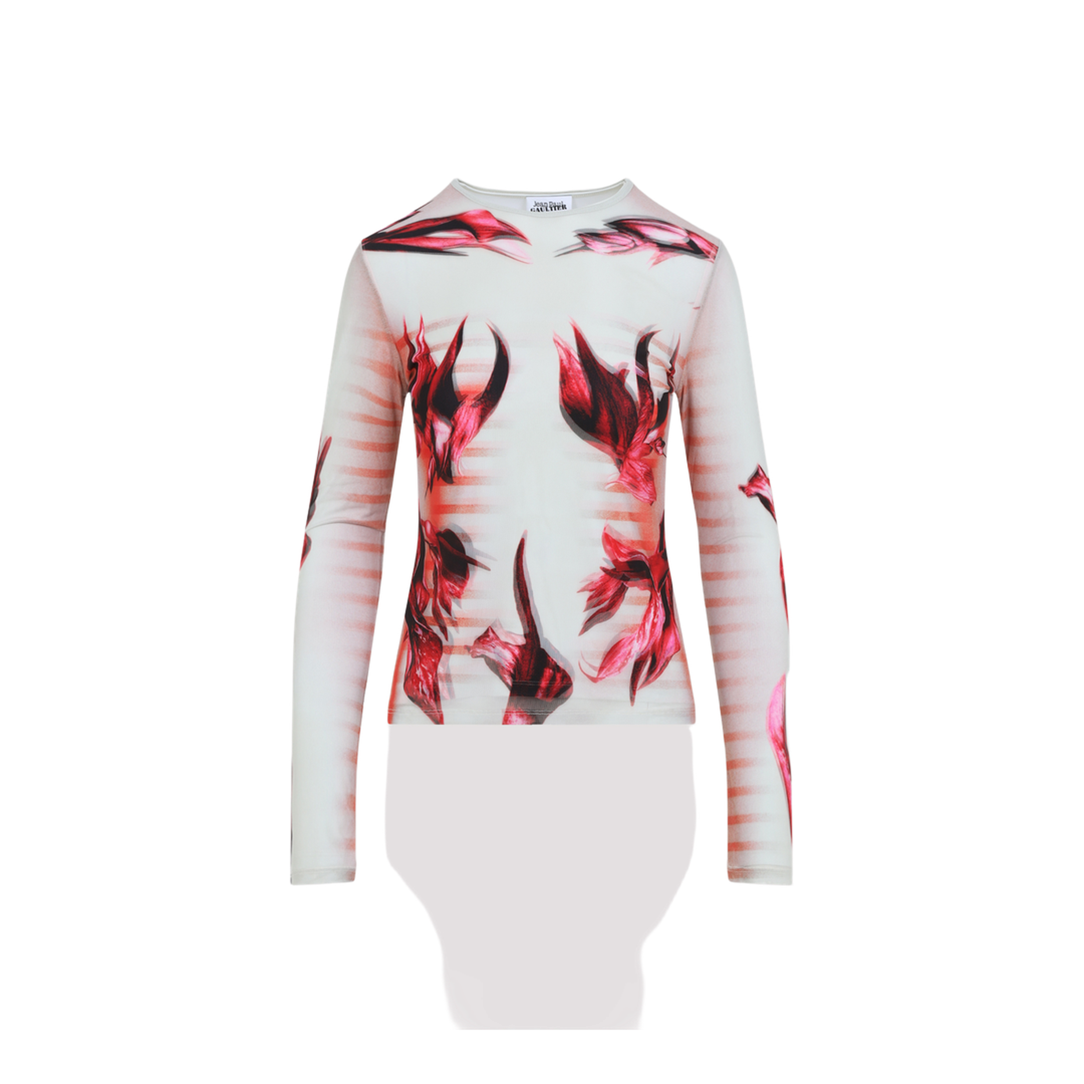jean paul gaultier flower body morphing long sleeve dress JEAN PAUL GAULTIER FLOWER BODY MORPHING MIDI DRESS