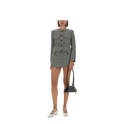 MAYFEYR - Self Portrait - Houndstooth Jacket With Crystals - PF25111JBWBLACKANDWHITE