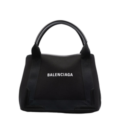 Cabas Small Canvas Tote - Navy