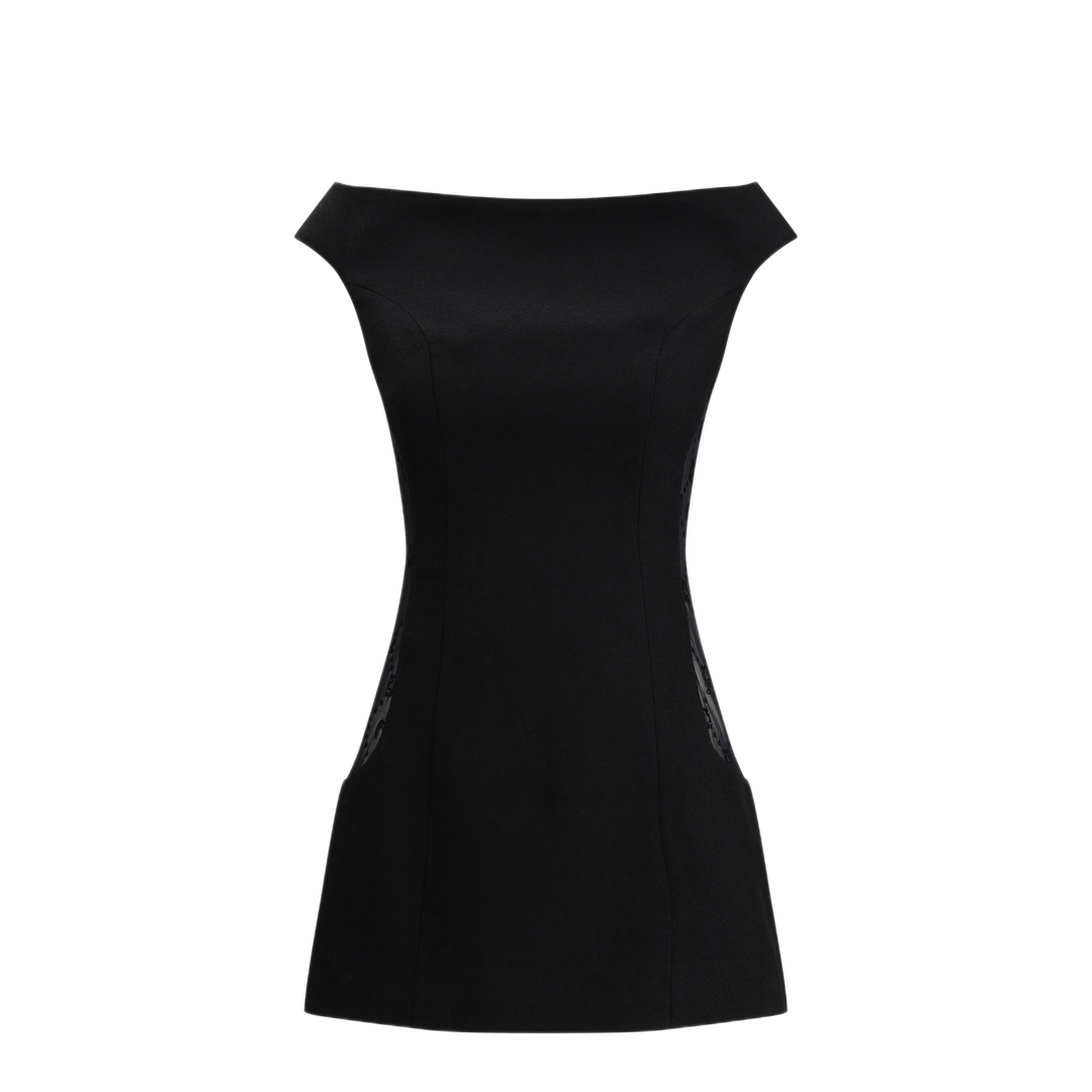 MAYFEYR - Marine Serre - Wool Boucl Sleeveless Mini Dress - WDR398ACWOV0077BK99