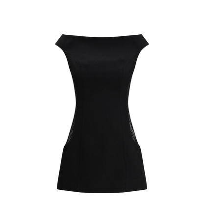 MAYFEYR - Marine Serre - Wool Boucl Sleeveless Mini Dress - WDR398ACWOV0077BK99