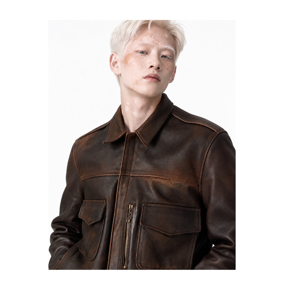 Leather Bomber Jacket