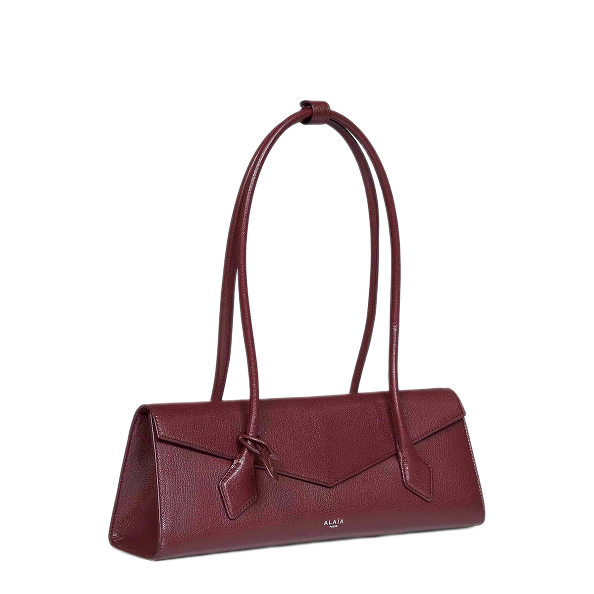 Le Teckel Medium Goatskin Flap Shoulder Bag - Rouge Grenat