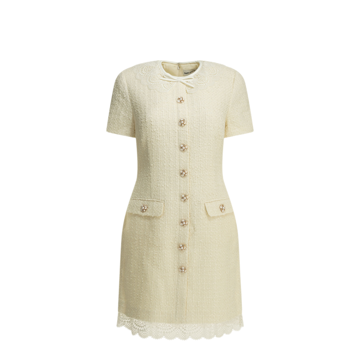MAYFEYR - Self Portrait - Lace Detailed Short Dress - PF26002SBCCREAM