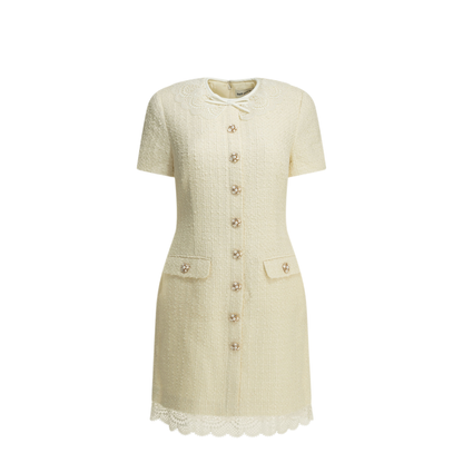 MAYFEYR - Self Portrait - Lace Detailed Short Dress - PF26002SBCCREAM