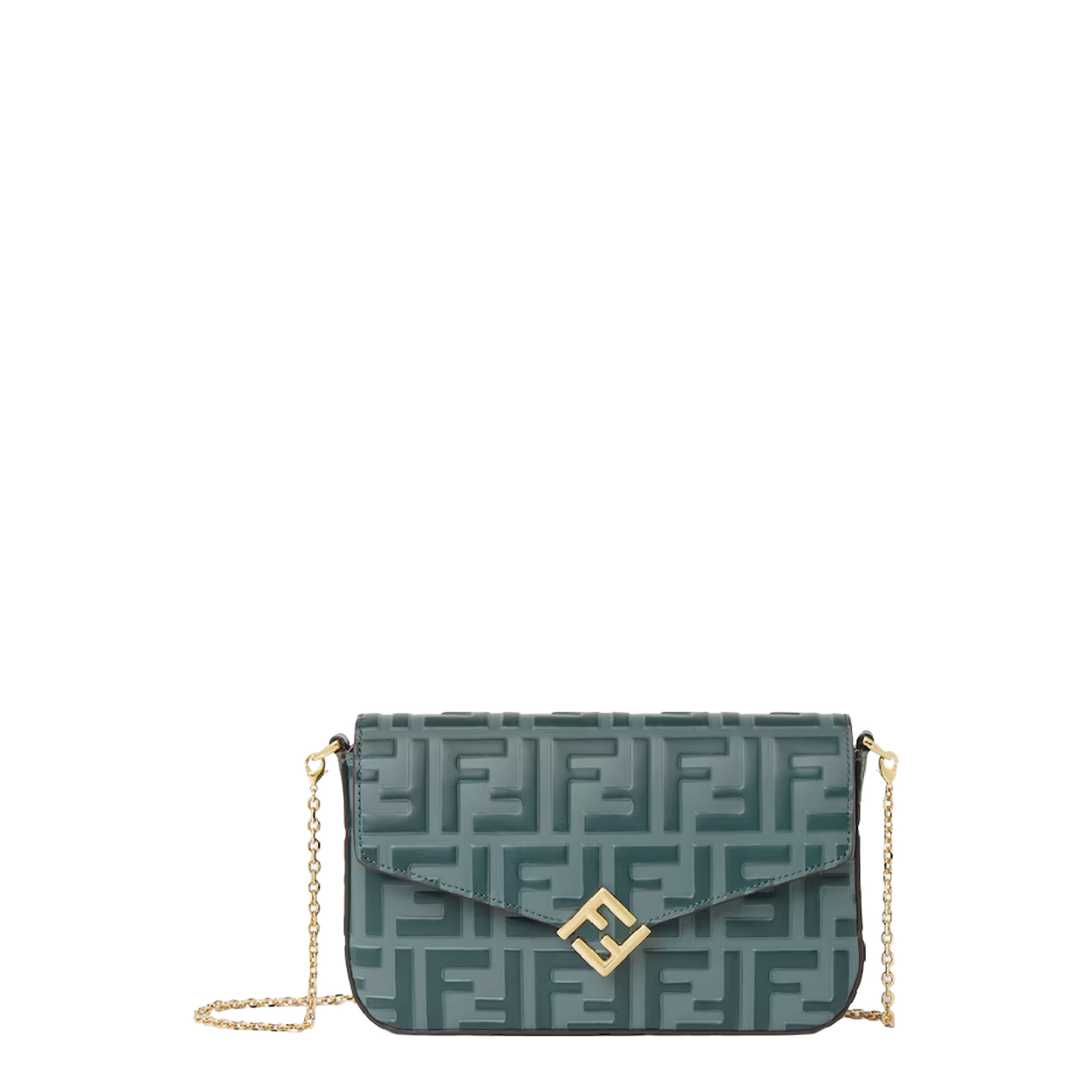 FF Diamonds Calfskin Wallet - Green