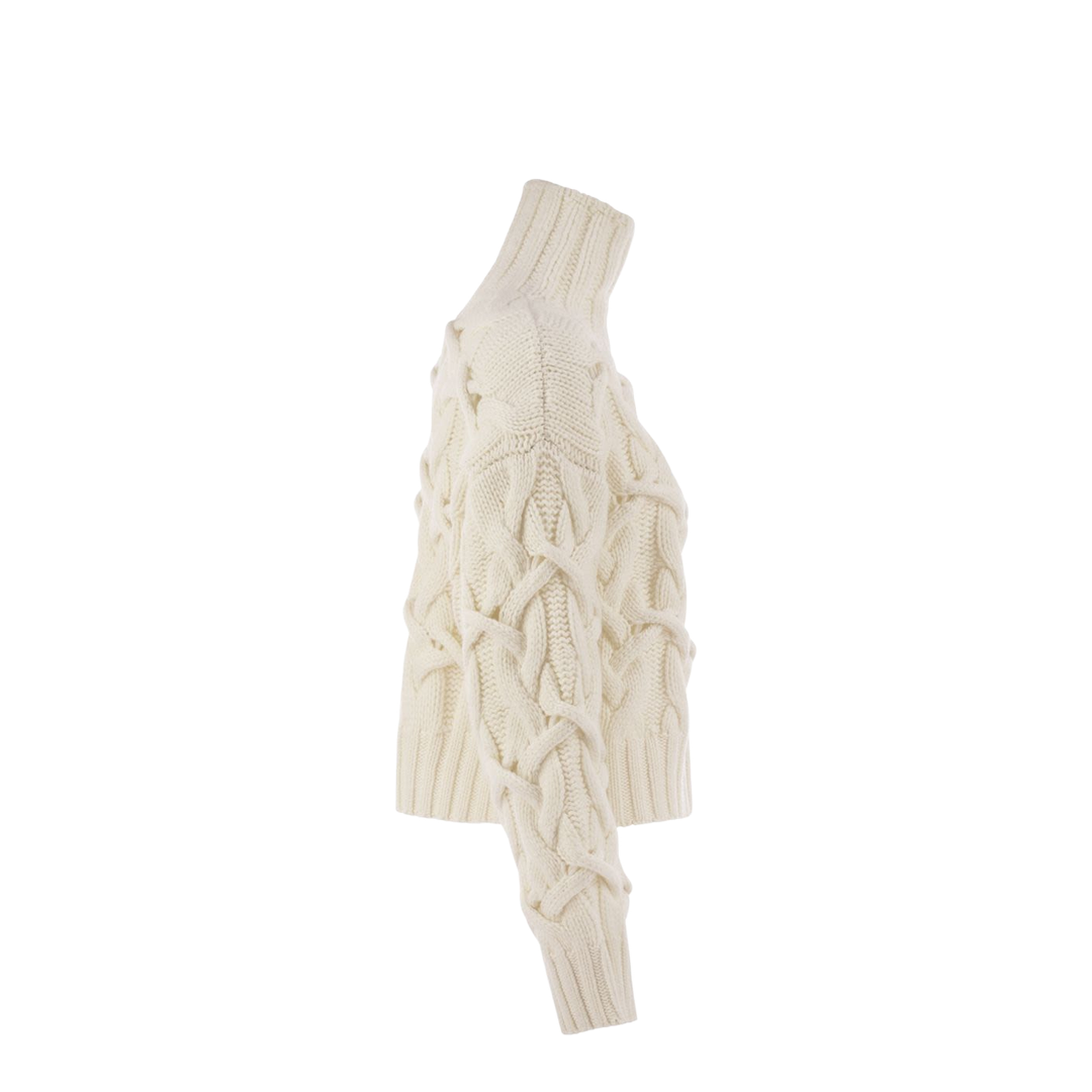 Braided High Necked Cashmere Sweater