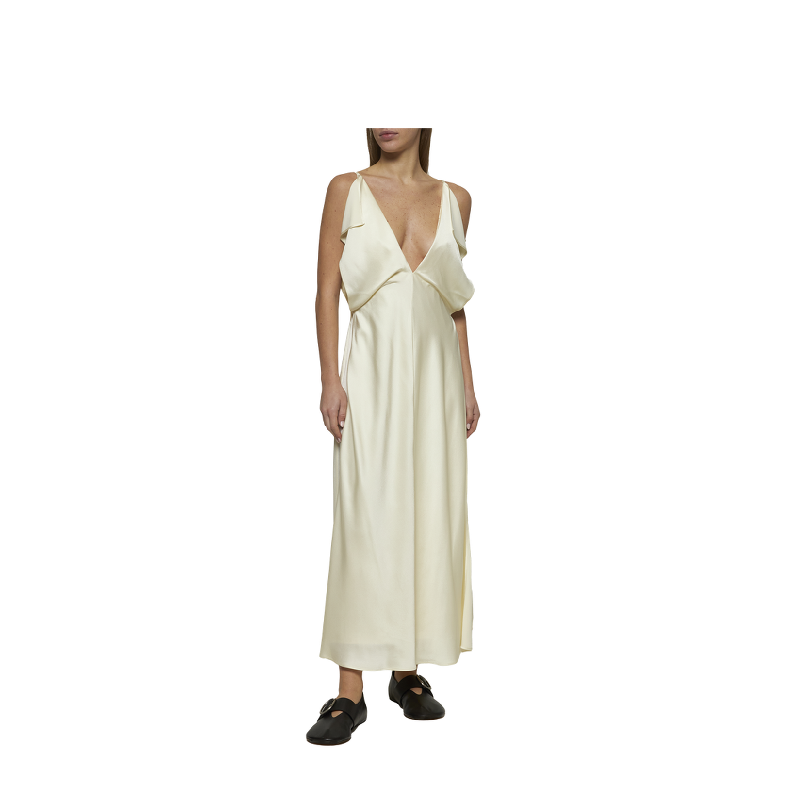 Ivory Viscose Blend Dress