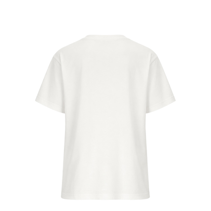 Printed Cotton Jersey T-Shirt in White