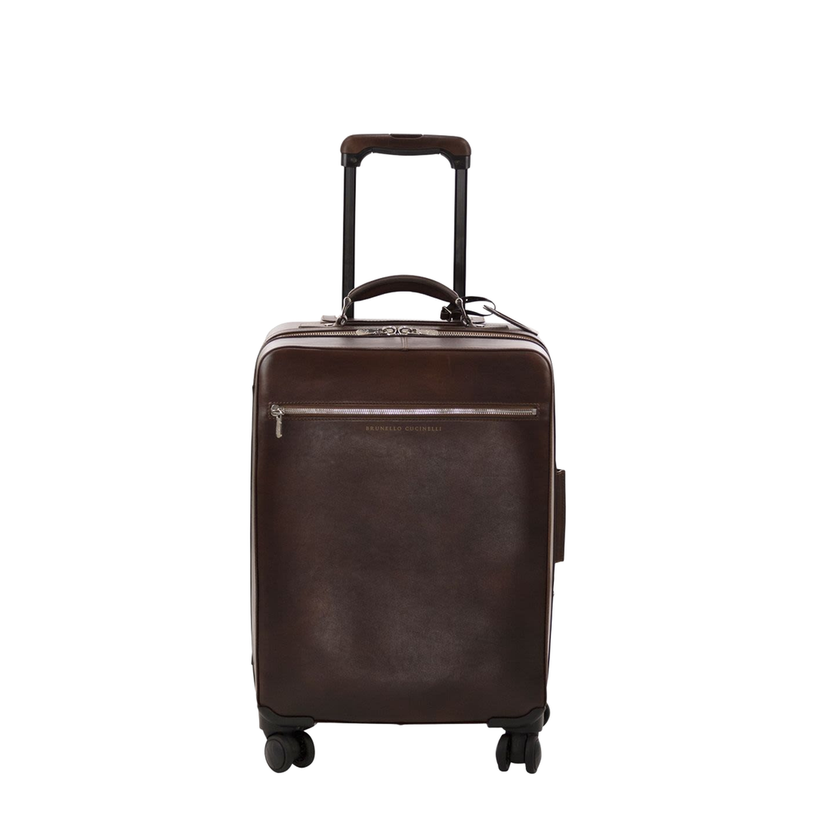 Burnished Calfskin Suitcase in Burgundy