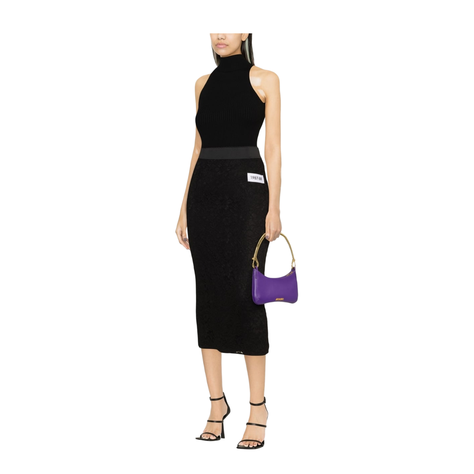 Black High-Waisted Pencil Skirt