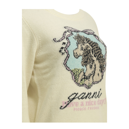 MAYFEYR - Ganni - Horses Crew Neck Sweater - A1150016135