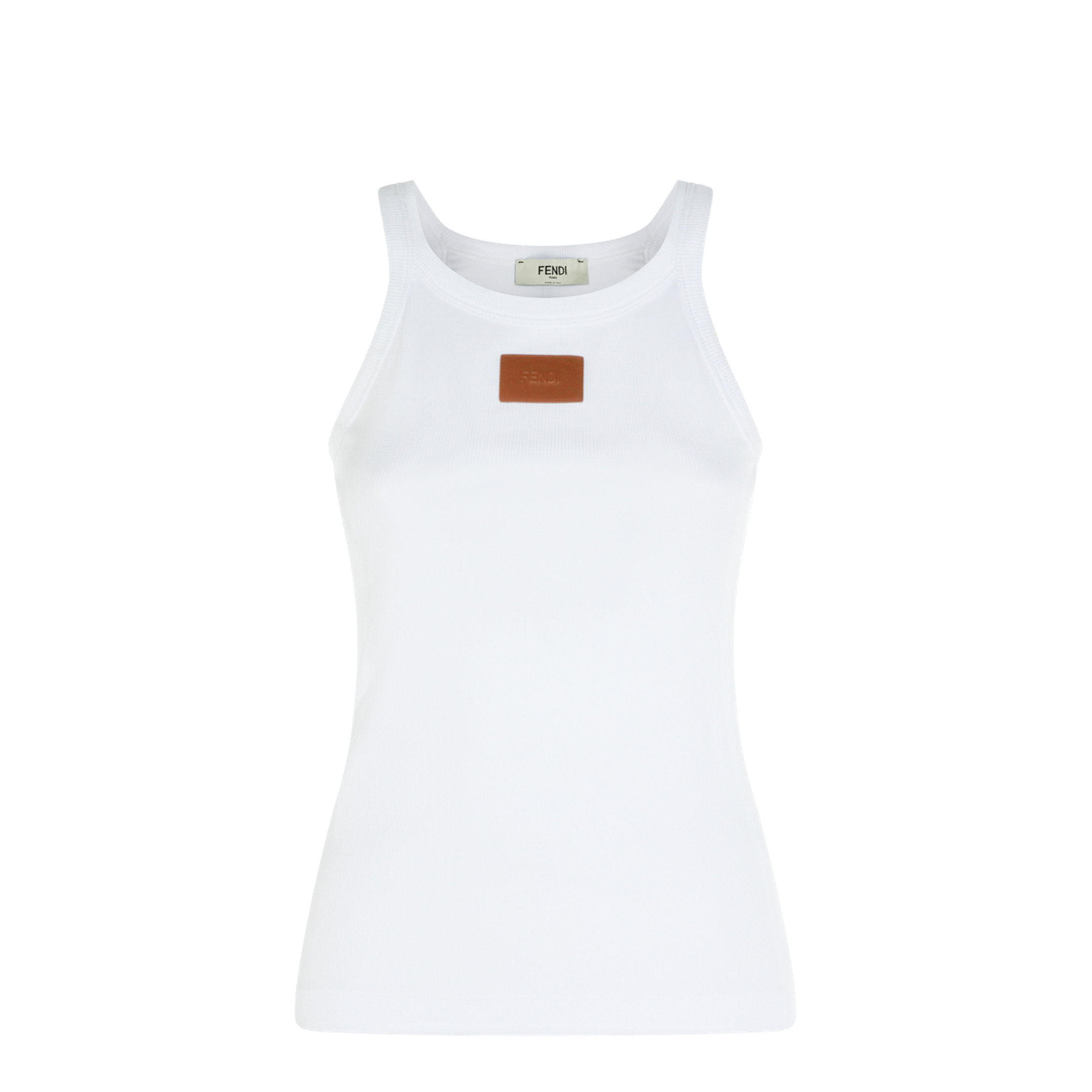 White Top with Logo Patch