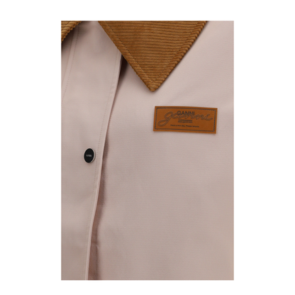 MAYFEYR - Ganni - Twill Jacket With Suede Details - A1010227
