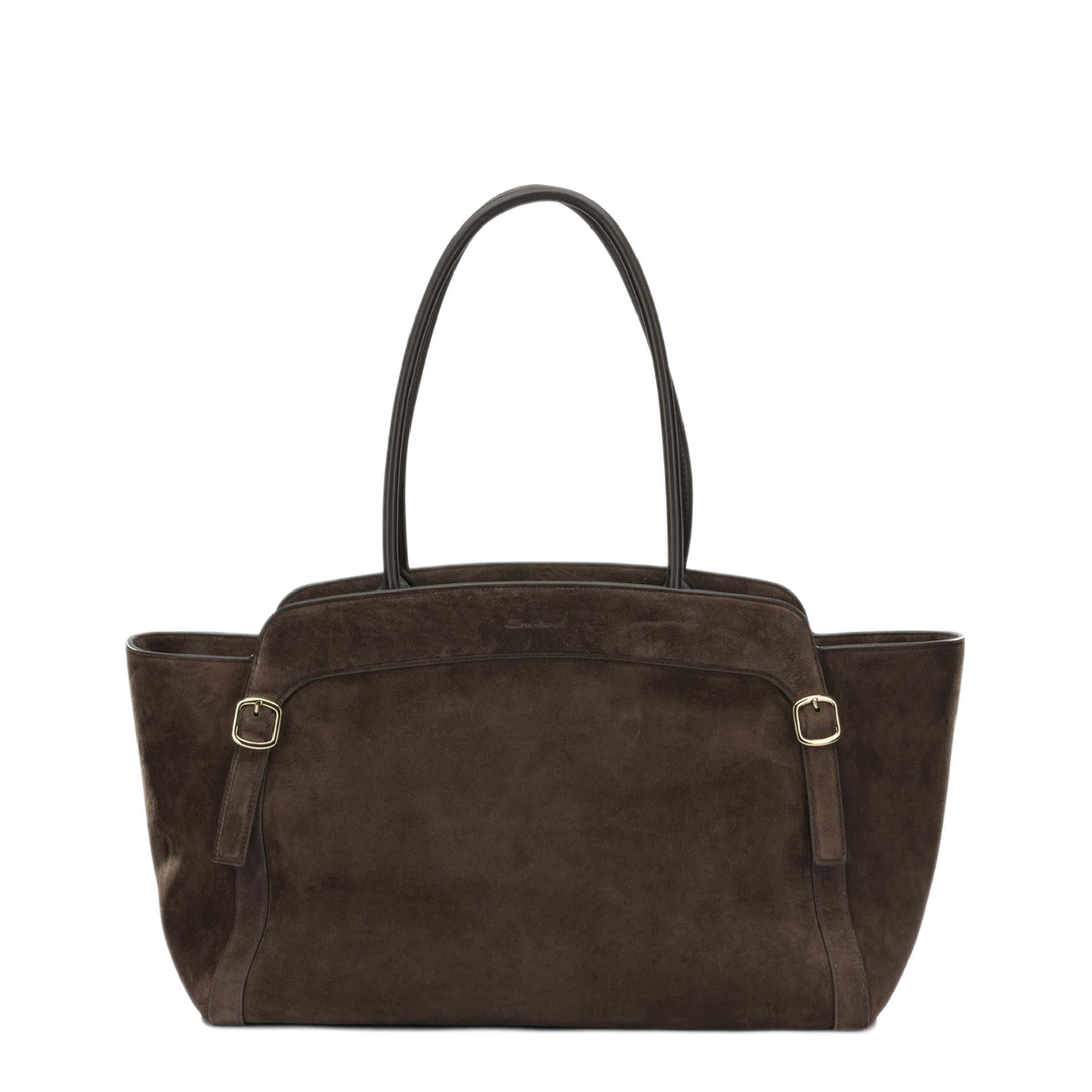 MAYFEYR - Santoni - Double Buckle Medium Shoulder Bag - DIBBA3041DBHSKWT30T30