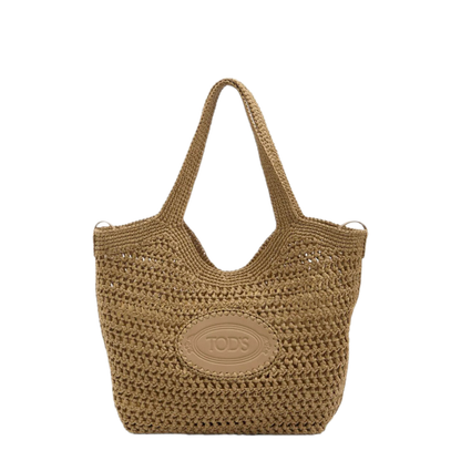 Medium Calfskin Shopping Bag - Light Camel