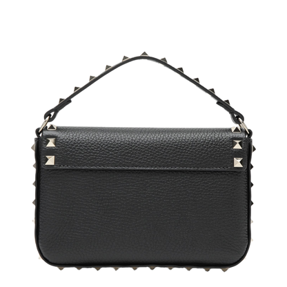 MAYFEYR - Valentino - Rockstud Pouch In Grained Calfskin Leather, Black - 9W2P0W07VSH0NO