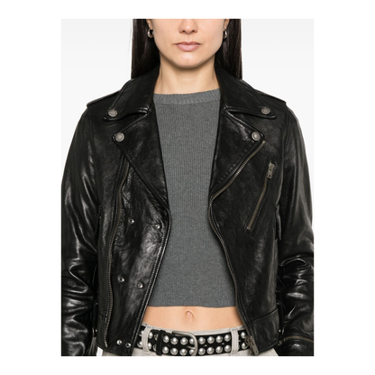 Leather Jacket with Shiny Effect