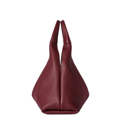 Softbit Maxi Shoulder Bag in Rosso Ancora Red Leather