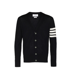 4-Bar Stripe Sustainable V-Neck Cardigan