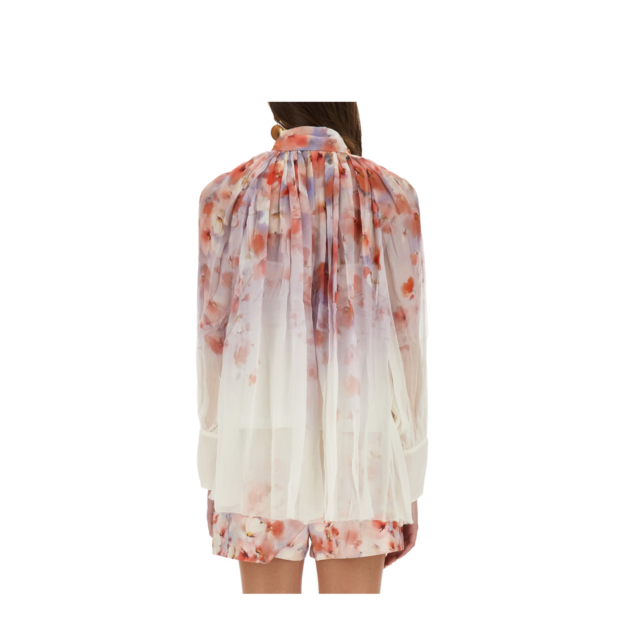 Crush Blouse With Floral Print