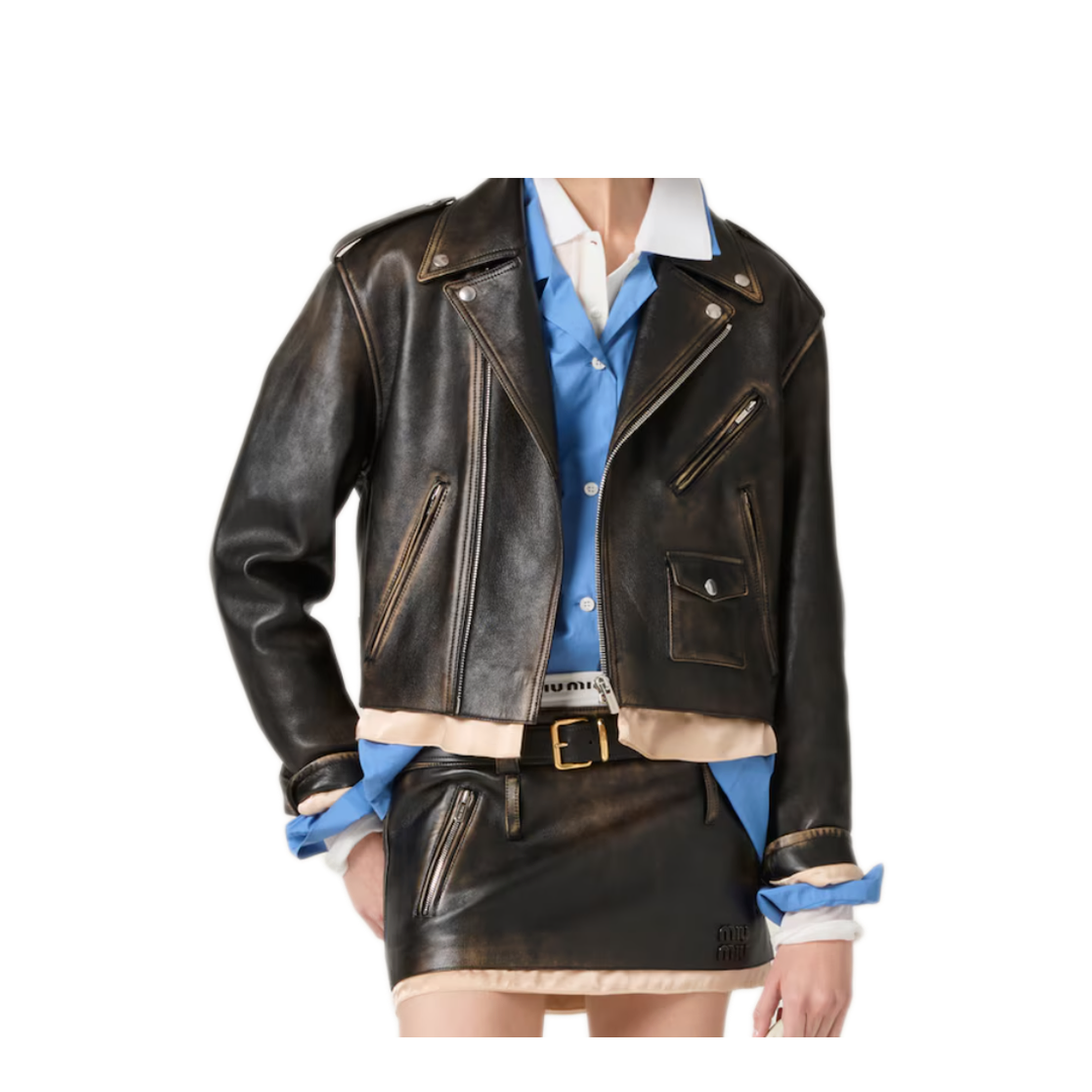 MAYFEYR - Miu Miu - Leather Jacket - MPV916SOOO1134F008A