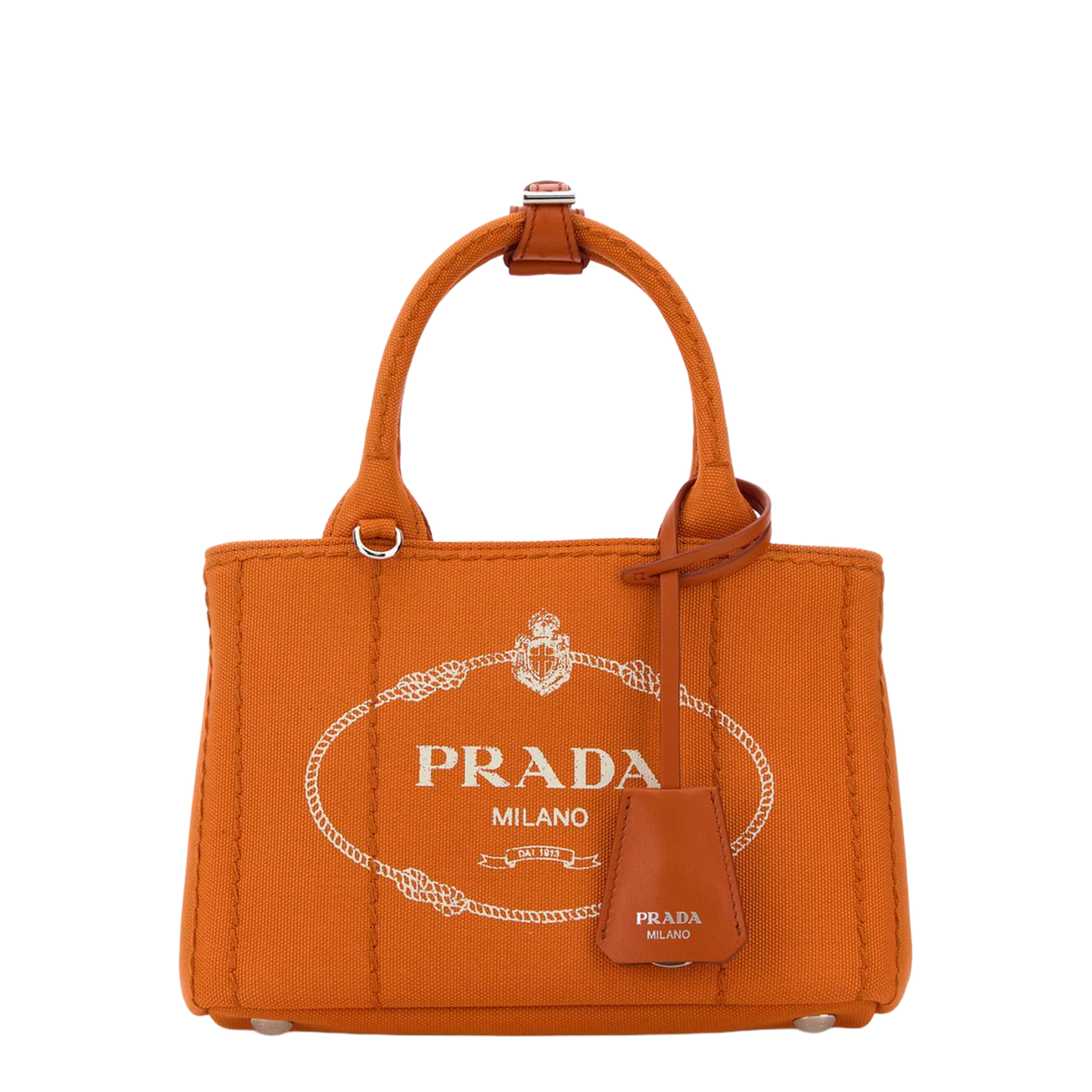 Orange Canvas Mini Handbag