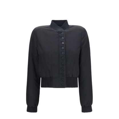 MAYFEYR - Alexander Mcqueen - Buttoned Bomber Jacket With Visible Stitching - 865429QBADT1000