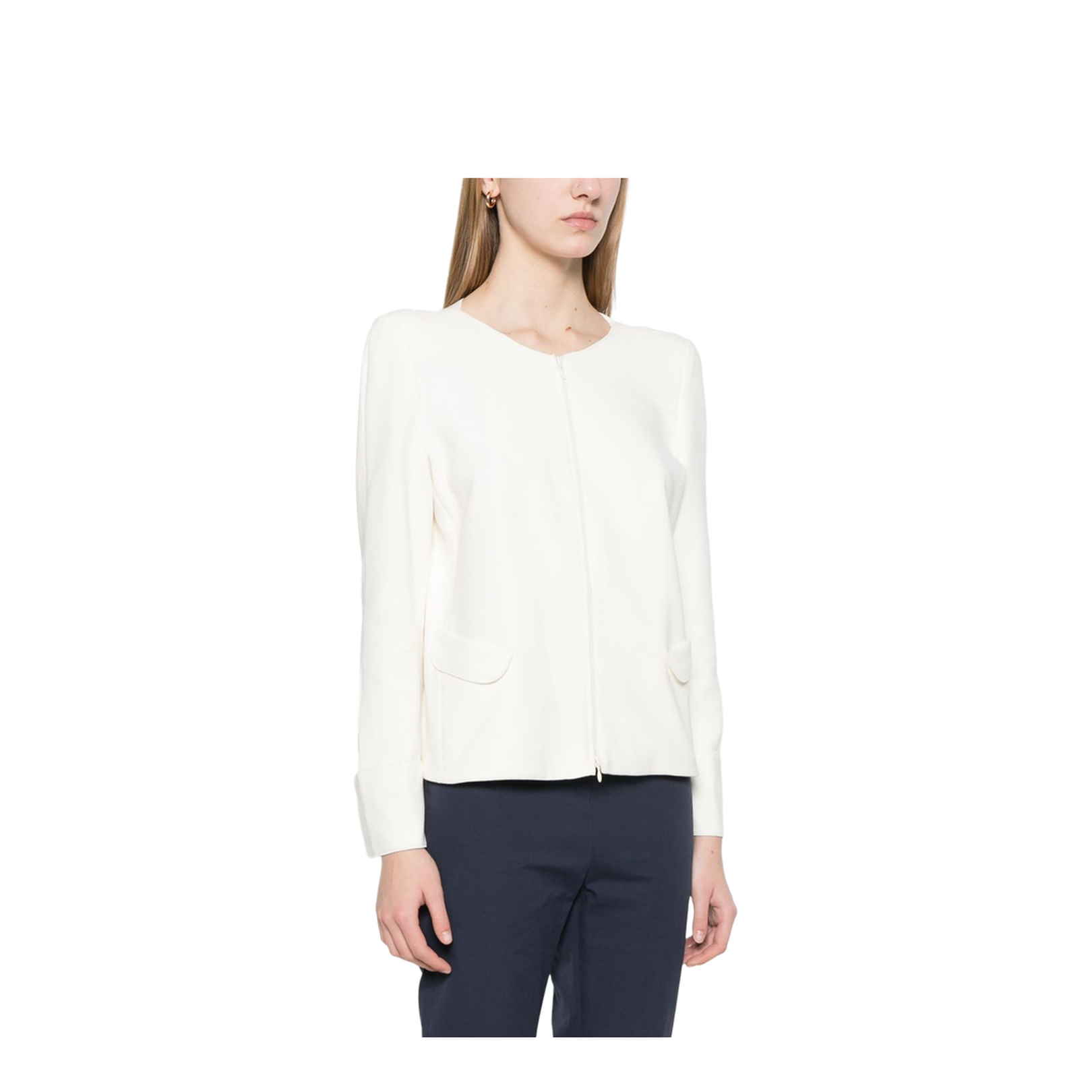 Ottoman Jersey Zip-Up Jacket