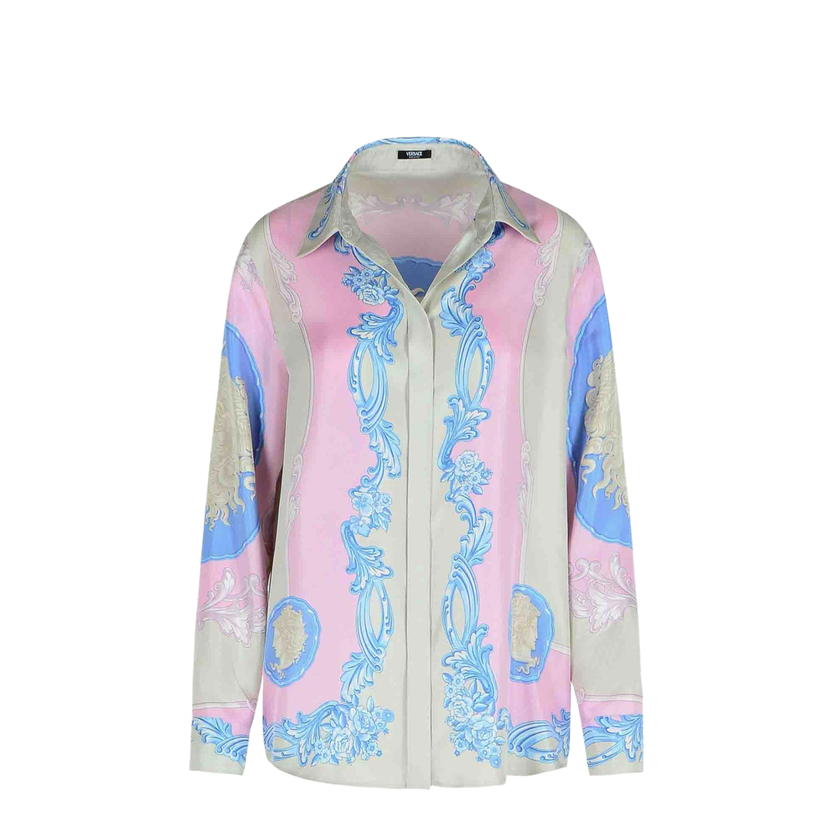 Pink Silk Shirt In Neutral