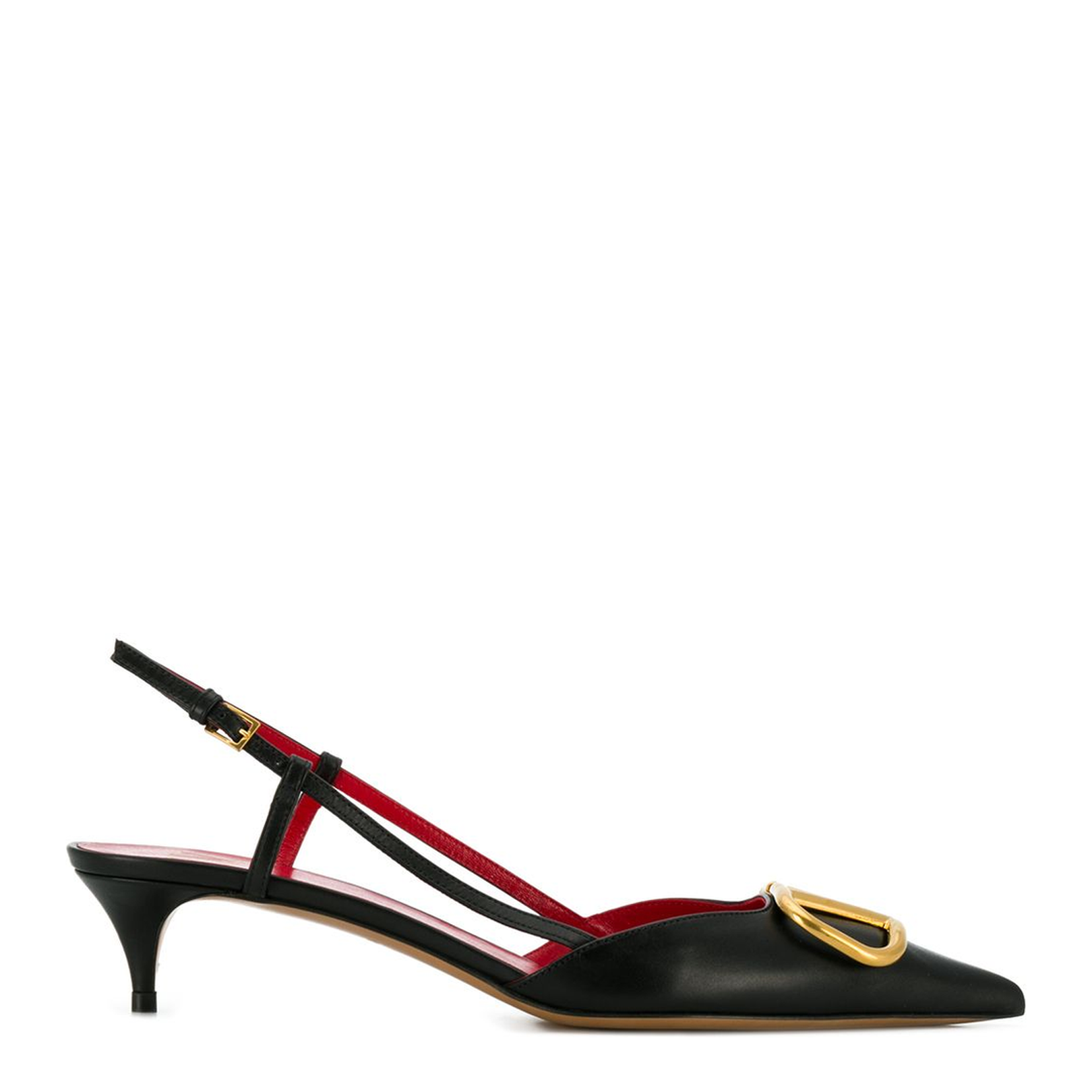 VLogo Signature Pointed Toe Side Buckle Fastening