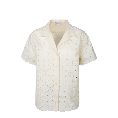 Short Sleeve Shirt Classic Collar Front Button Closure