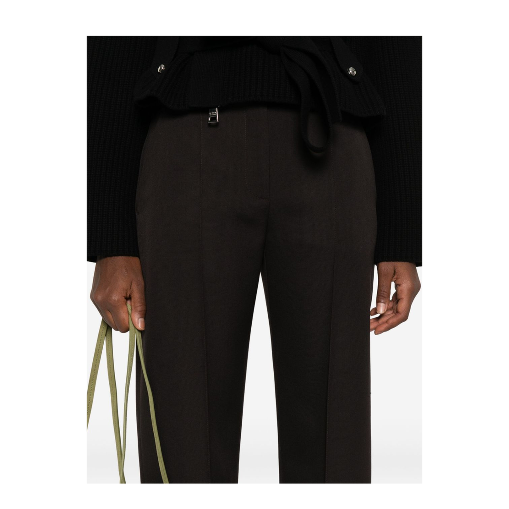Brown Pressed Crease Pants