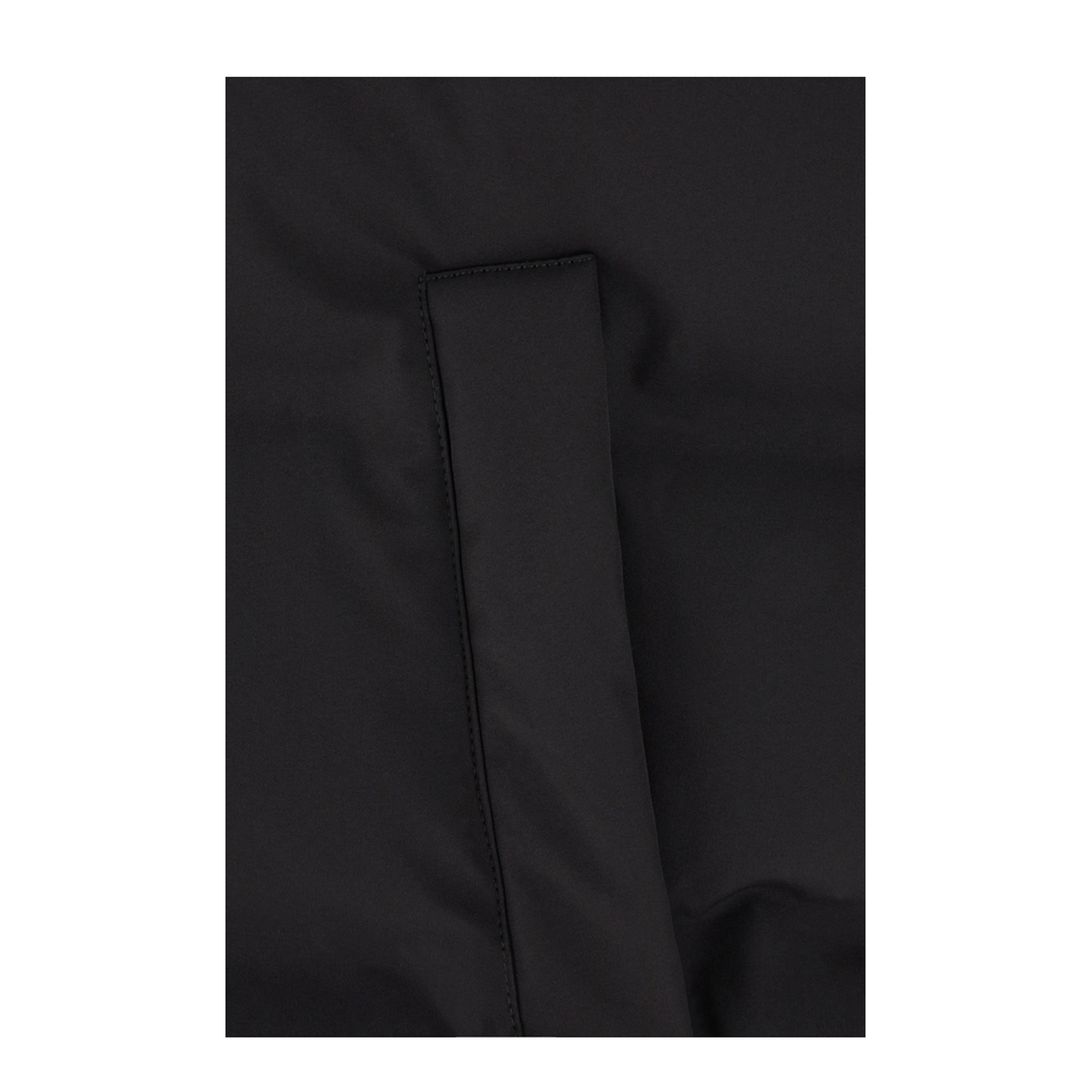 Black Stretch Nylon Blend Sleeveless Padded Jacket
