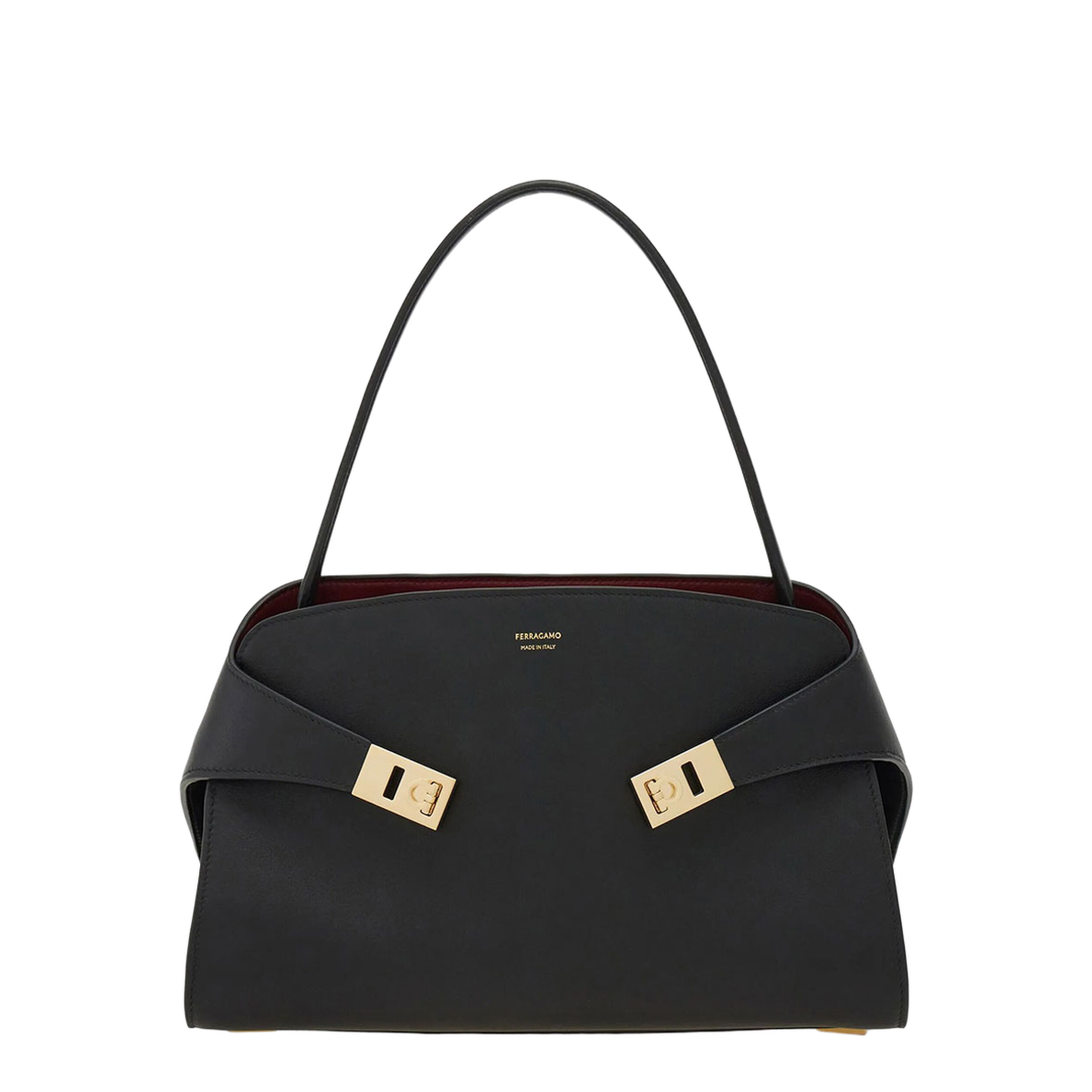 MAYFEYR - Ferragamo - Hug Soft Medium Bicolor Shoulder Bag - 2198160781694NERO