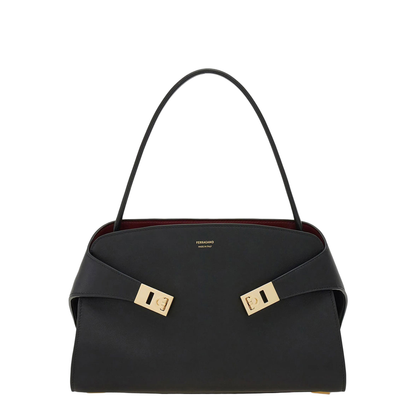 MAYFEYR - Ferragamo - Hug Soft Medium Bicolor Shoulder Bag - 2198160781694NERO